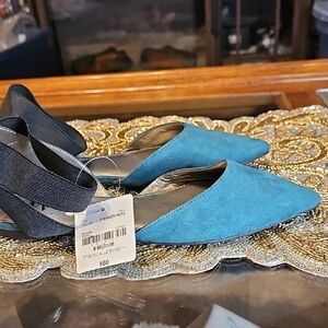 Worthington Teal and Black Women's Flats
